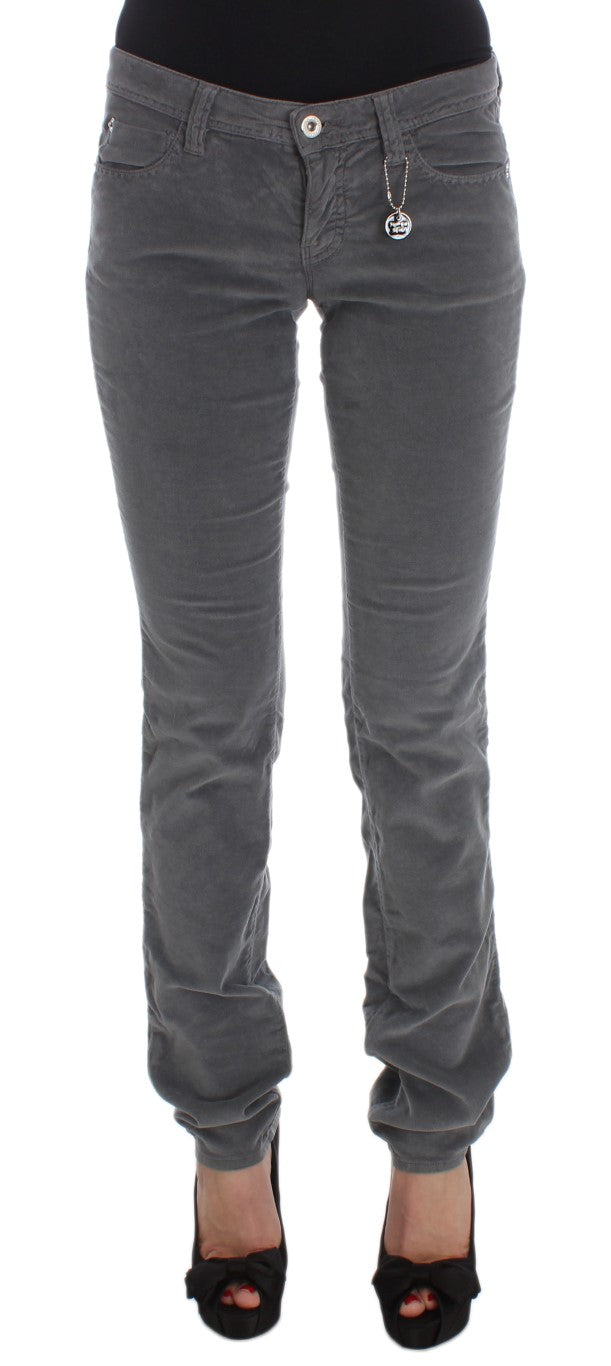 Schlanke superschlanke graue Jeans