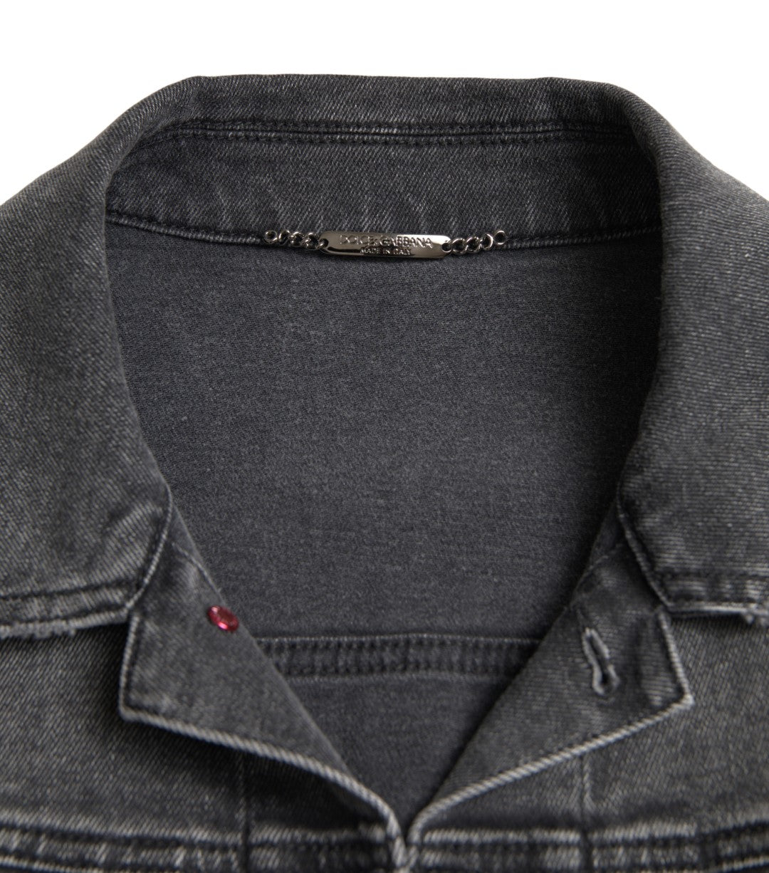 Elegante graue Stretch-Denim-Jacke