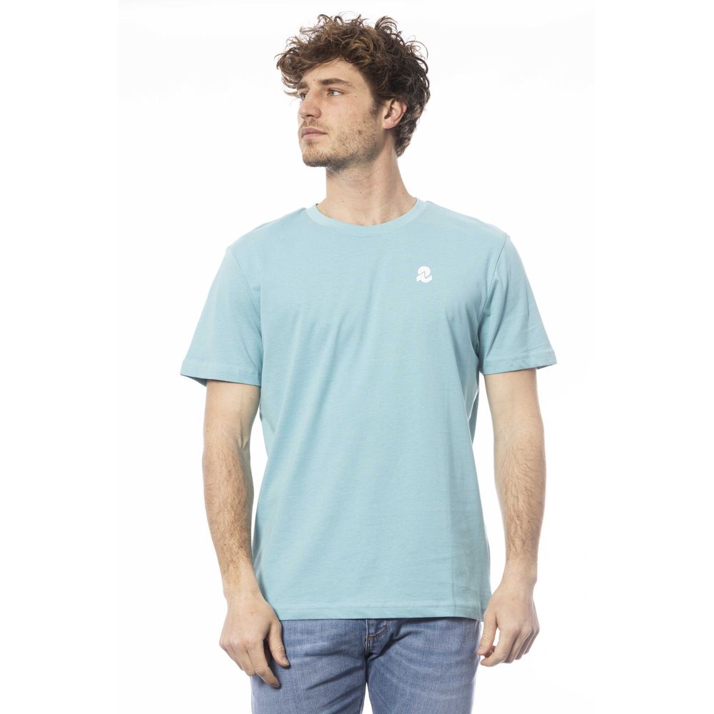 Hellblaues Baumwolle Herren T-Shirt