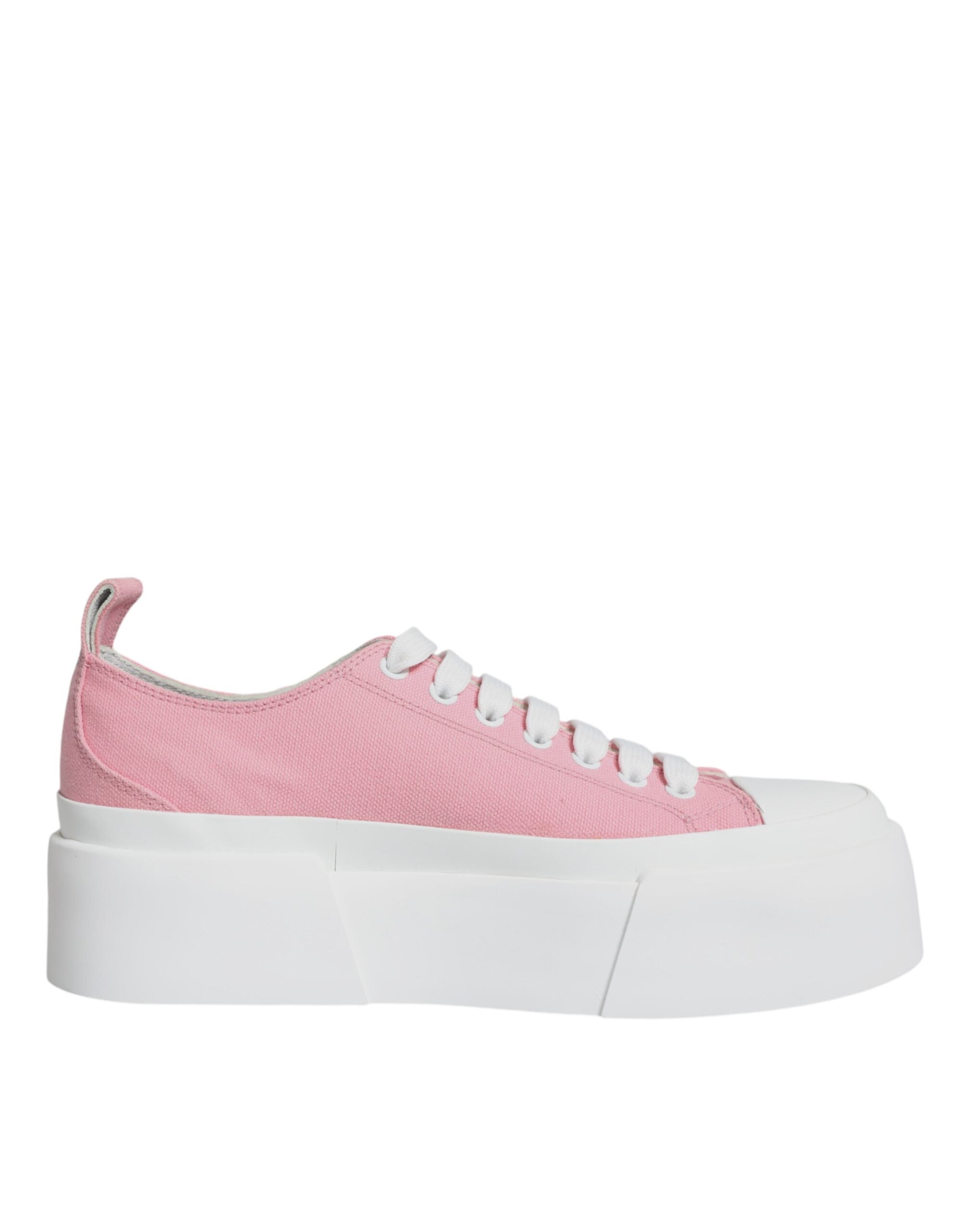 Rosa Weiß Canvas Logo Low Top Turnschuhe Schuhe