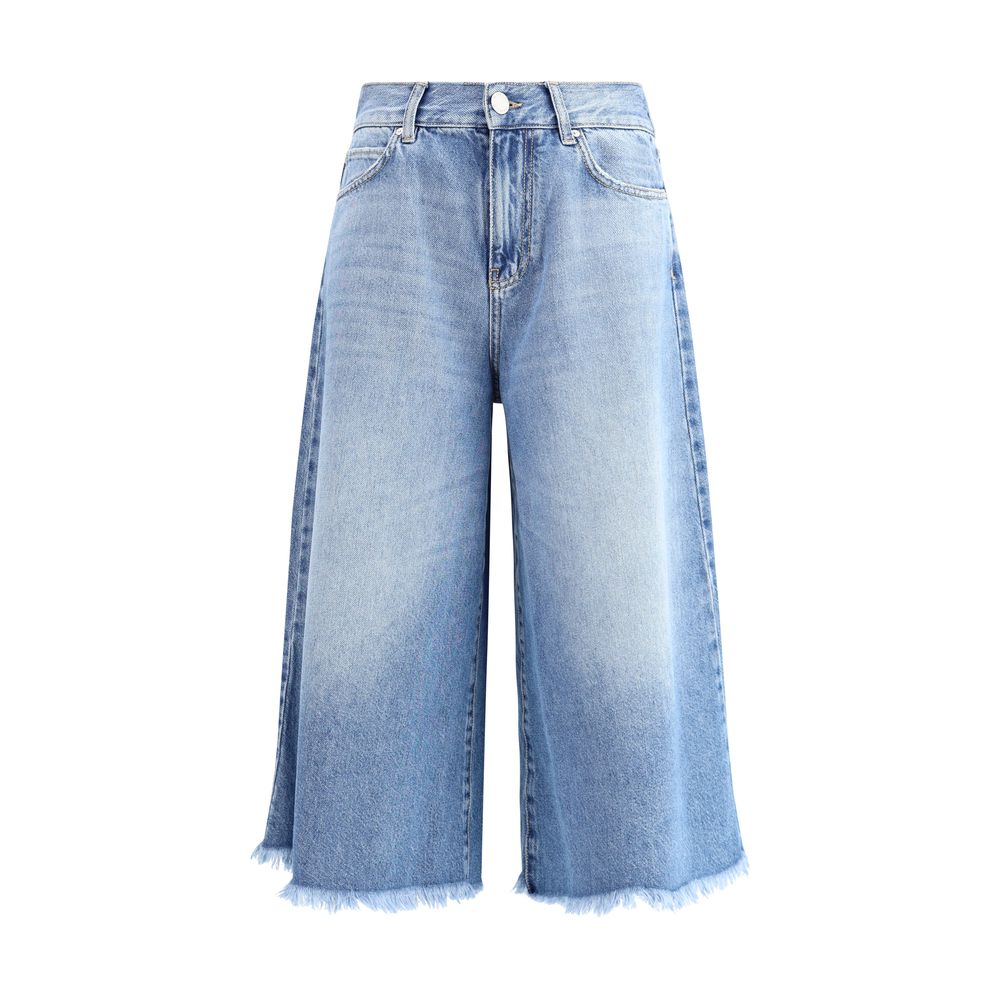 Knielange Denim-Shorts