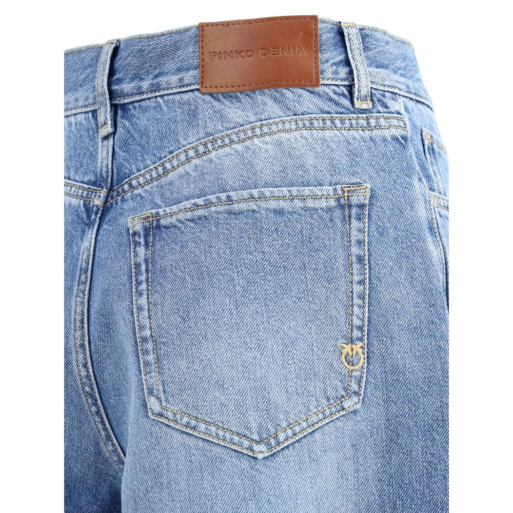 Knielange Denim-Shorts