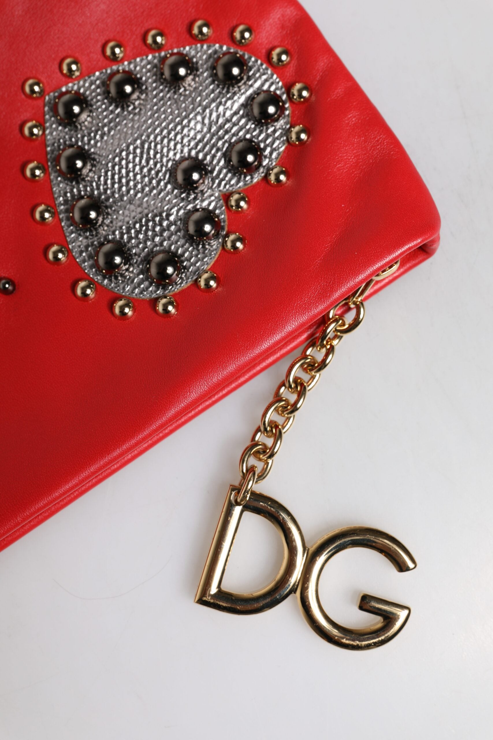 Rote Revolutions verschönerte Leder Clutch Tasche